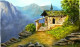 House At Hill (ART-8424-110298) - Handpainted Art Painting - 24in X 12in