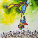 Jagadisha- King Of Universe (ART-7129-110389) - Handpainted Art Painting - 32in X 32in