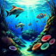 Marine Art 005 (PRT-16612-110424) - Canvas Art Print - 24in X 24in