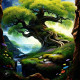 Nature Art 004 (PRT-16612-110409) - Canvas Art Print - 24in X 24in