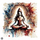Maa Durga (PRT-8836-110688) - Canvas Art Print - 30in X 30in