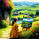 Village Art 0010 (PRT-16612-110639) - Canvas Art Print - 24in X 24in