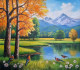 Nature Mountains Landscapes Scenery Painting (ART-3319-110695) - Handpainted Art Painting - 36in X 30in