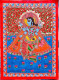 MADHUBANI PAINTING LORD VISHNU IN MATSYA AVTAR (ART-7470-110823) - Handpainted Art Painting - 11in X 15in