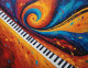 Musical Abstract Painting (ART-3319-110830) - Handpainted Art Painting - 36in X 24in