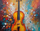 Musical Abstract Painting (ART-3319-110829) - Handpainted Art Painting - 36in X 30in
