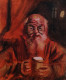 Monk With A Beer (ART-8576-110737) - Handpainted Art Painting - 15in X 19in