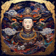 Chinese Digital Painting 001 (PRT-16612-110775) - Canvas Art Print - 24in X 24in