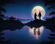 Full Moon Romance 02 (PRT-15697-110897) - Canvas Art Print - 42in X 33in