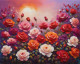 Roses In Full Bloom 03 (PRT-16861-111063) - Canvas Art Print - 36in X 29in
