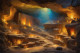 A Timeless Cave With Glowing Ancient Petroglyphs (PRT-16861-111011) - Canvas Art Print - 60in X 40in
