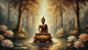 Gautam Buddha (PRT-16747-111034) - Canvas Art Print - 30in X 17in