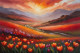 A Vibrant Meadow Of Tulips 02 (PRT-16861-111060) - Canvas Art Print - 36in X 24in