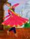 Indian Classical Dance Series: KATHAK (ART-8835-111099) - Handpainted Art Painting - 14in X 18in
