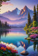 Serene Reflection 01 (PRT-15697-110926) - Canvas Art Print - 33in X 48in