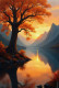 Autumnal Reflections 01 (PRT-15697-110925) - Canvas Art Print - 32in X 48in