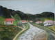 Landscap Painting, Acralic Painting On Canvas (ART-16809-111222) - Handpainted Art Painting - 32in X 24in