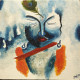 Tranquil Divinity" Or "Ethereal Balance. (ART-16633-111511) - Handpainted Art Painting - 8in X 8in