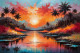 Sunrise Over Luminous Waters 02 (PRT-15697-111421) - Canvas Art Print - 48in X 32in