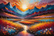 Enchanted Valley At Sunset 09 (PRT-15697-111473) - Canvas Art Print - 48in X 32in