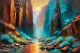 Sunrise Over Spiraling Walls 22 (PRT-15697-111379) - Canvas Art Print - 48in X 32in