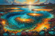 Sunrise Over Luminous Waters 06 (PRT-15697-111425) - Canvas Art Print - 48in X 32in