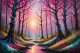 Where Colors Dance In Sunset's Gleam 03 (PRT-15697-111315) - Canvas Art Print - 48in X 32in
