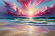 Mystical Beach At Sunrise 03 (PRT-15697-111454) - Canvas Art Print - 48in X 32in