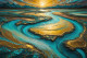 Magical River Delta 02 (PRT-15697-111310) - Canvas Art Print - 48in X 32in