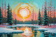 Winter's Geometry 01 (PRT-16861-111528) - Canvas Art Print - 60in X 40in