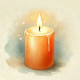 "Serenity In Flame" (PRT-16747-111253) - Canvas Art Print - 30in X 30in