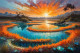 Sunrise Over Luminous Waters 01 (PRT-15697-111420) - Canvas Art Print - 48in X 32in
