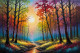 Where Colors Dance In Sunset's Gleam 14 (PRT-15697-111326) - Canvas Art Print - 48in X 32in