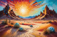Spiraling Dunes At Sunrise 07 (PRT-15697-111436) - Canvas Art Print - 48in X 32in