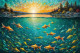 Sunrise Magic 01 (PRT-15697-111308) - Canvas Art Print - 48in X 32in