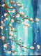 Lilies Over The Waterfall (ART-17005-111604) - Handpainted Art Painting - 12in X 16in