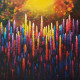 Home Garden (ART-464-111759) - Handpainted Art Painting - 36in X 36in