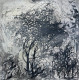 Tree In A Swirl (ART-8841-111971) - Handpainted Art Painting - 11in X 11in