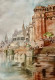 Banaras Ghat (ART-8171-111976) - Handpainted Art Painting - 21in X 29in