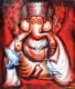 GANAPATI 1 (ART-17072-112020) - Handpainted Art Painting - 36in X 42in