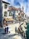 Enjoying The Walk (ART-8987-111962) - Handpainted Art Painting - 21in X 28in
