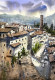 Top View Of Street (ART-8987-111953) - Handpainted Art Painting - 21in X 28in