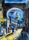 Desert Night (ART-8987-111950) - Handpainted Art Painting - 21in X 28in