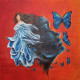 Original Painting: Dreams Of A Woman, 2′ X 2′, Acrylic On Canvas, Unframed (ART-3674-112102) - Handpainted Art Painting - 24in X 24in