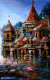 BANARAS GHAT (ART-17072-112098) - Handpainted Art Painting - 29in X 47in