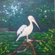 The White Bird (ART-17065-112065) - Handpainted Art Painting - 12in X 12in