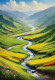 Crimson Echoes Of Dzukou (PRT-15697-112113) - Canvas Art Print - 41in X 60in