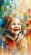 Child Abstract 8 (PRT-8991-112149) - Canvas Art Print - 34in X 60in