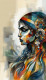 Female Abstract 4 (PRT-8991-112156) - Canvas Art Print - 34in X 60in