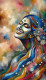 Female Abstract 20 (PRT-8991-112171) - Canvas Art Print - 34in X 60in